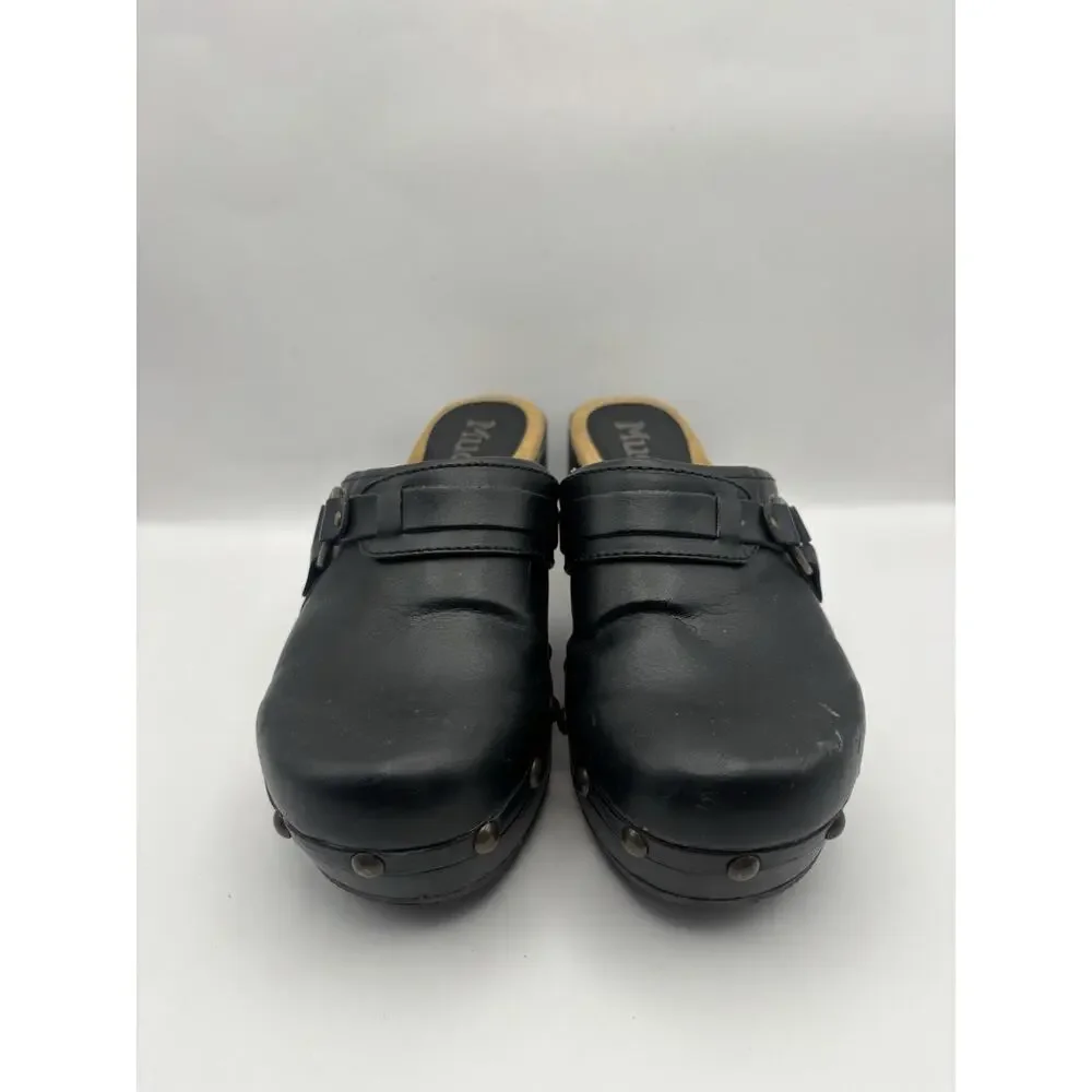 Mudd Y2K Chunky Black Platform Clogs Women Size 8